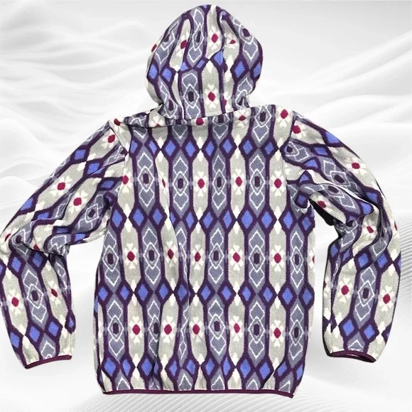 Patagonia Synchilla Lightweight Full zip Snap-T Hooded Jacket MED Pine Patch - Picture 4 of 8